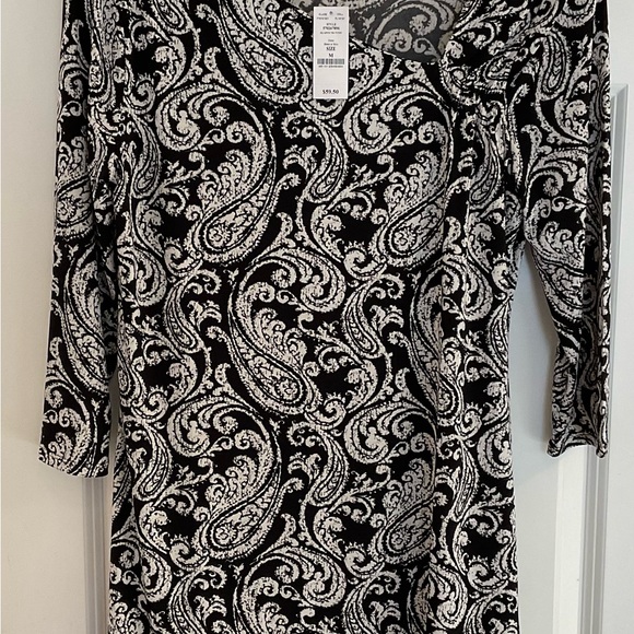 White House Black Market 3/4 Sleeve Asymmetrical Neck Tunic - NWT - Medium - Picture 2 of 10